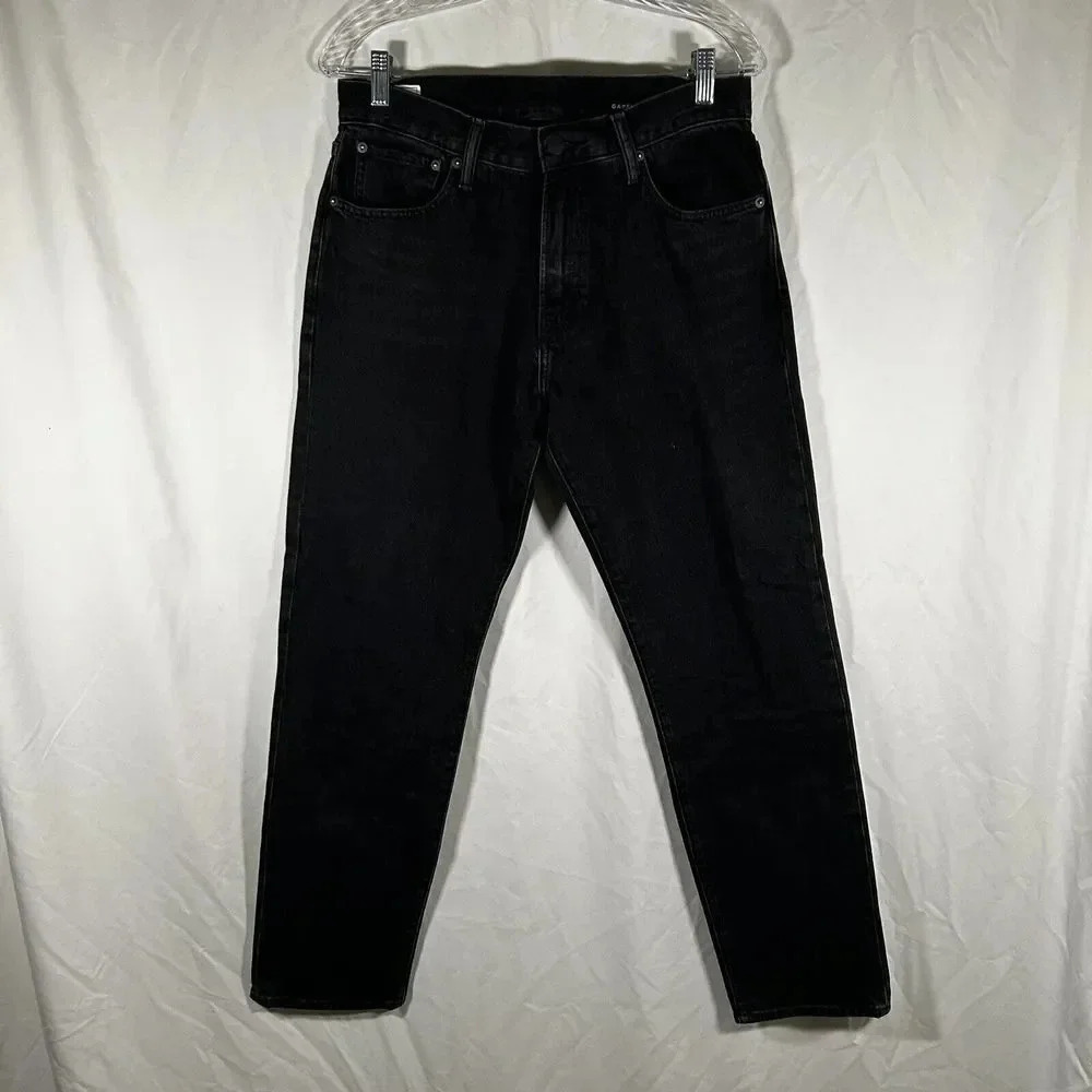 Gap Jeans Women's 30 x 34 Black Straight Crop Gapflex High Rise